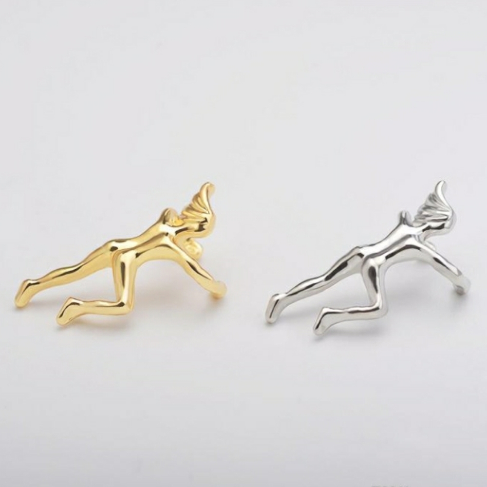 Adorable Person Ear Cuff- silver plated - Picture 5 of 5
